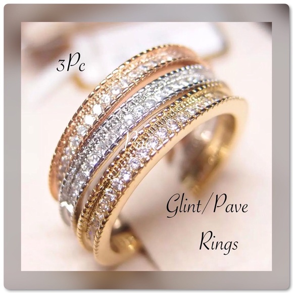 Pretty Girl Swag Jewelry Jewelry - <LAST><Sz 6>14K Gold Filled Pave Ring Set Pretty Girl Swag Jewelry Jewelry - <LAST><Sz 6>14K Gold Filled Pave Ring Set